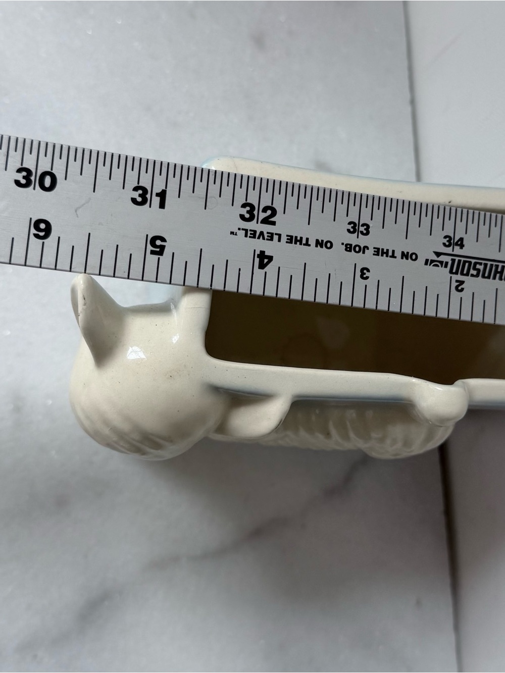Vintage Ceramic Lamb Planter - Light Blue and White - Picture 13 of 13